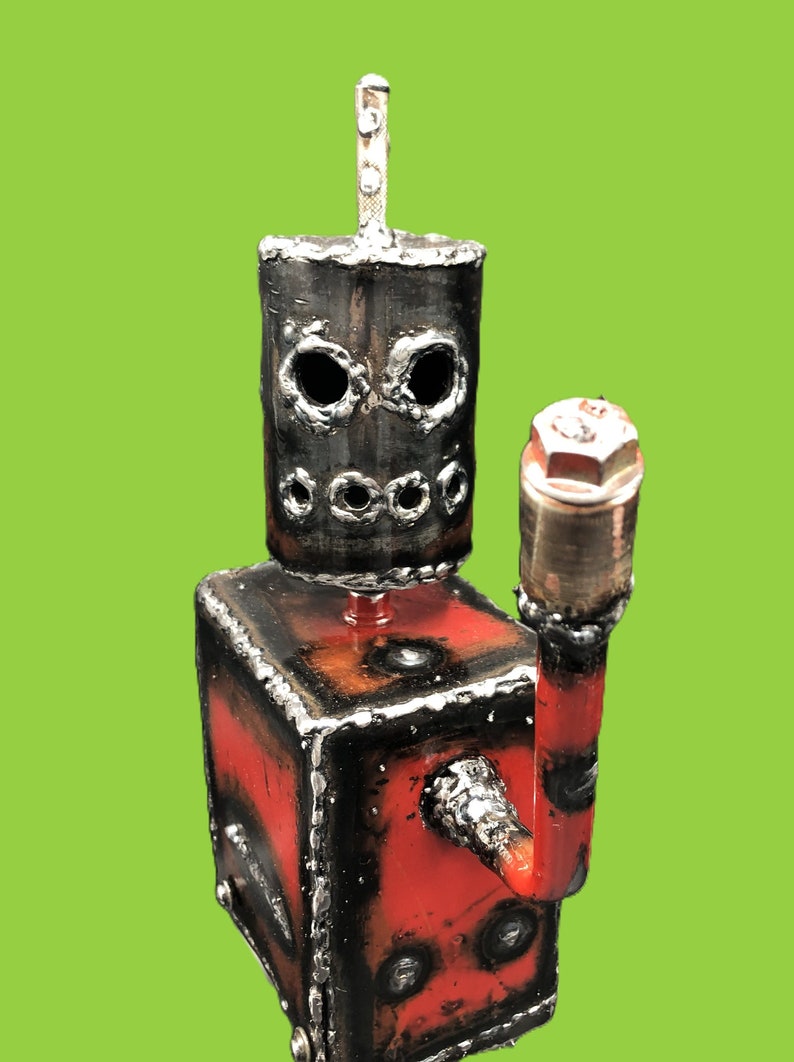 Robot Army Z 136, A Welded Metal Robot Zombie Sculpture With Rotating Features. A Real