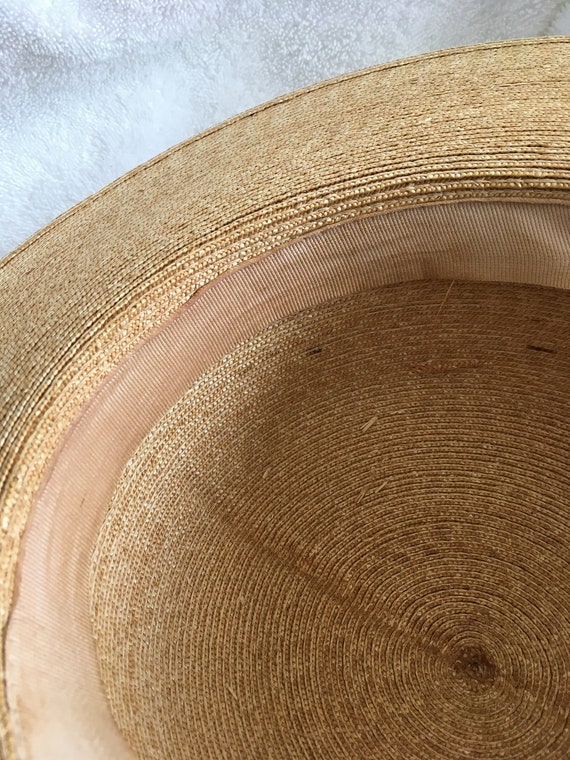 Vintage 1980's made in Italy 100% straw hat - image 7