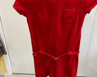 Vintage 1970er Red Jonathon Logan Petite Jumpsuit