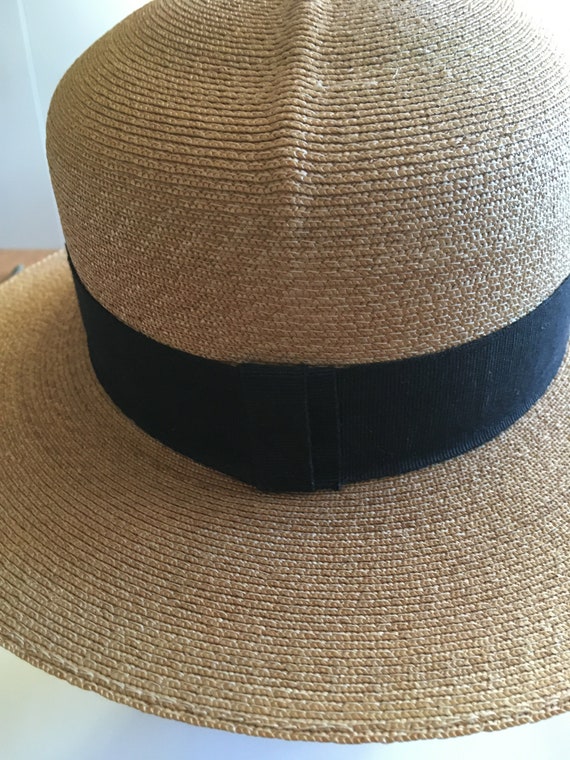 Vintage 1980's made in Italy 100% straw hat - image 2