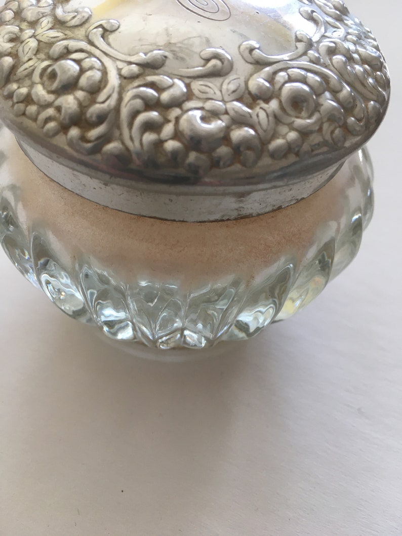 Houbigant Vintage Glass Powder Box Dresser Jar Etsy