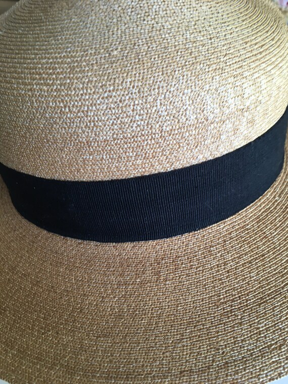 Vintage 1980's made in Italy 100% straw hat - image 3