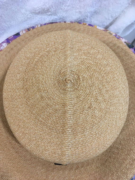 Vintage 1980's made in Italy 100% straw hat - image 4