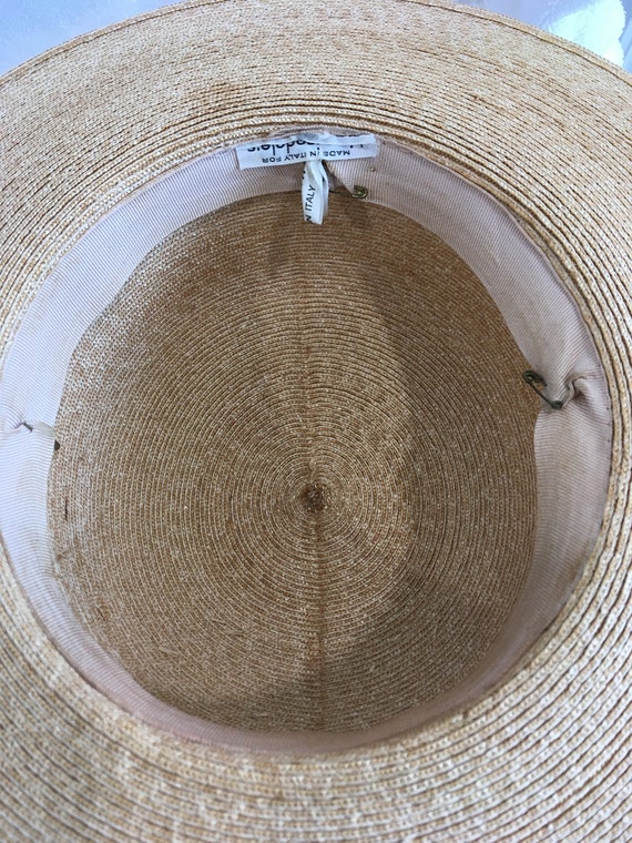 Vintage 1980's made in Italy 100% straw hat - image 6