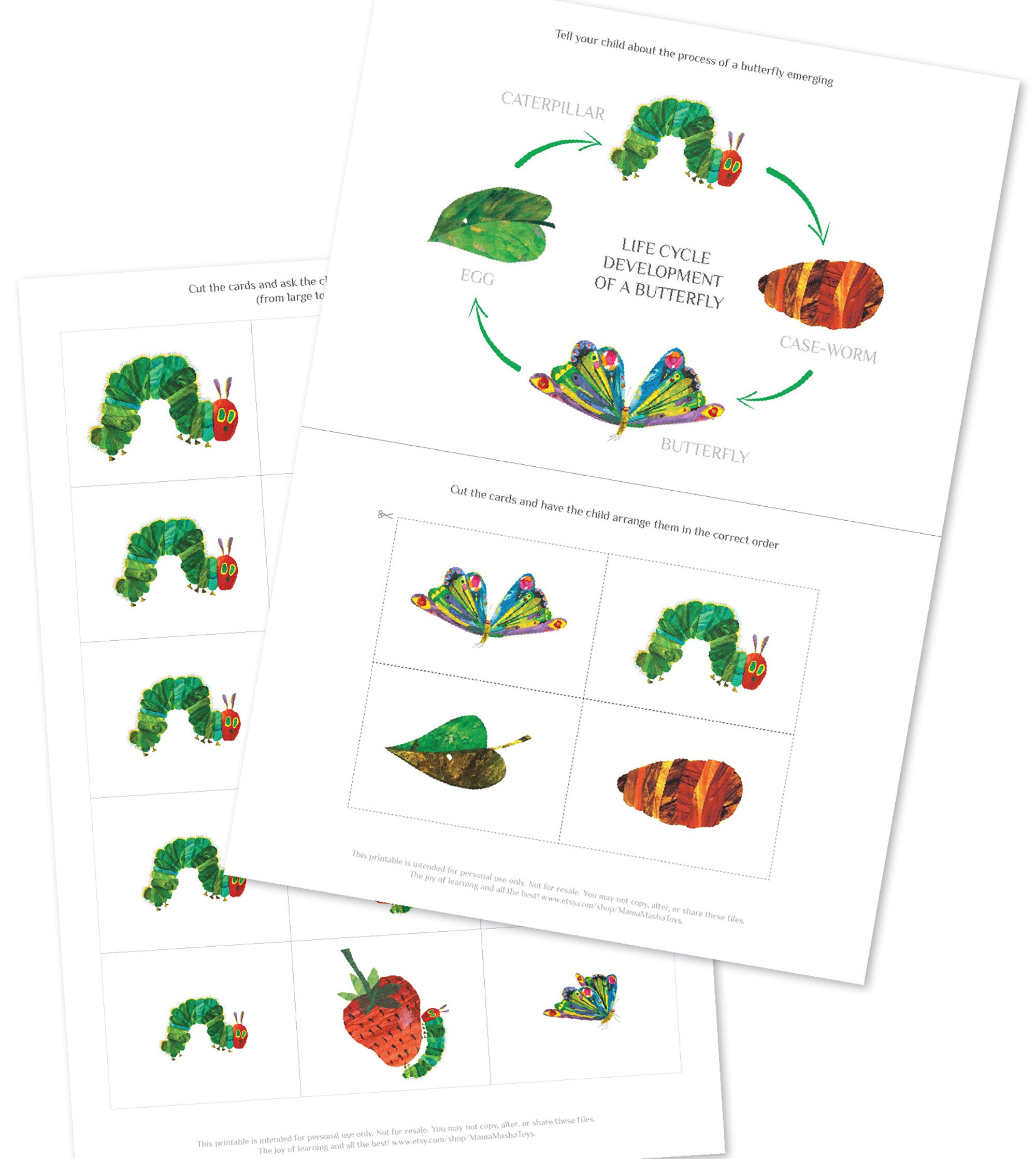 Very Hungry Caterpillar/ Educational material/ Editable PDF/ | Etsy