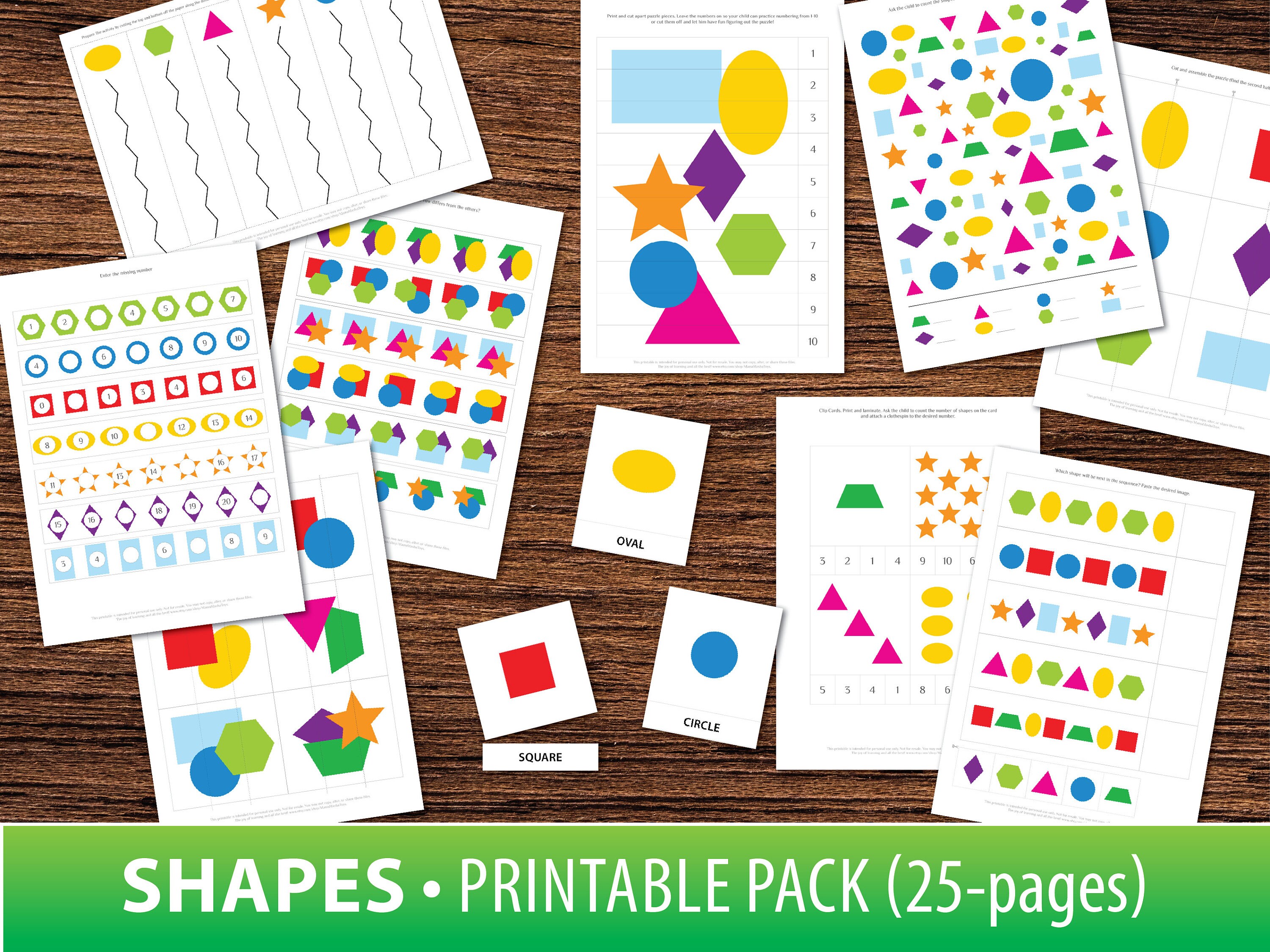 Busy Book Printable / Geometric Shapes printable / Shapes | Etsy