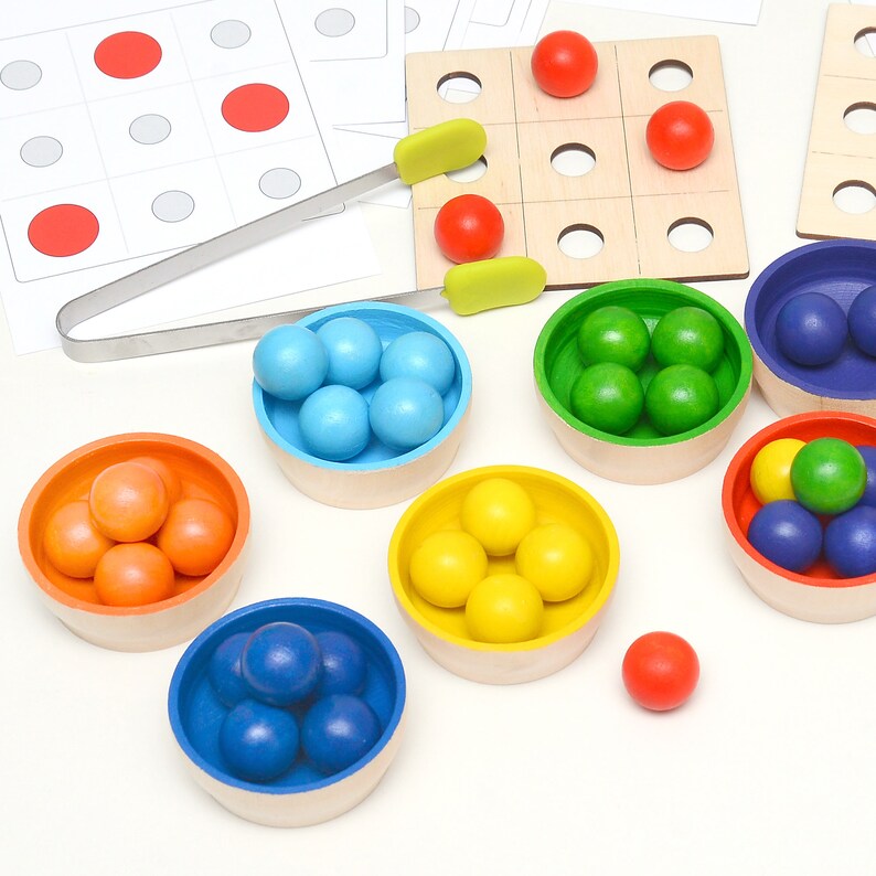 Wooden Montessori Toys 1 Year Old Rainbow Montessori Wooden Etsy