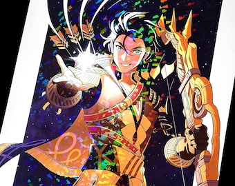 Fire Emblem: Three Houses - Claude Star Holographic Large Art Print