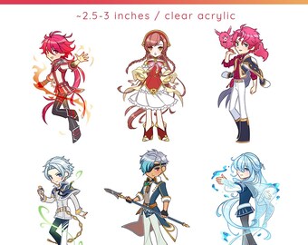 RETIRING - Radiant Tale - Otome Game Acrylic Charms (set 4 of 7)