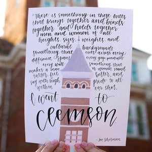 I Went To Clemson Print - 8 in. x 10 in.
