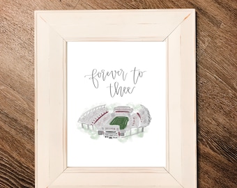 South Carolina Gamecocks Watercolor Print // 8 x 10 in