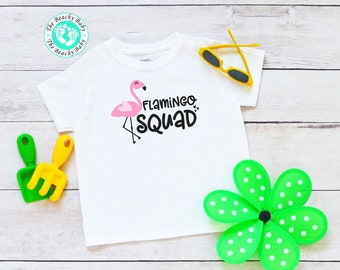 Flamingo Toddler Shirt- Flamingo Squad Infant Summer Top- Flamingo Toddler Shirt- Summer Infant Shirt- Beach Toddler- Summer Birthday Gift