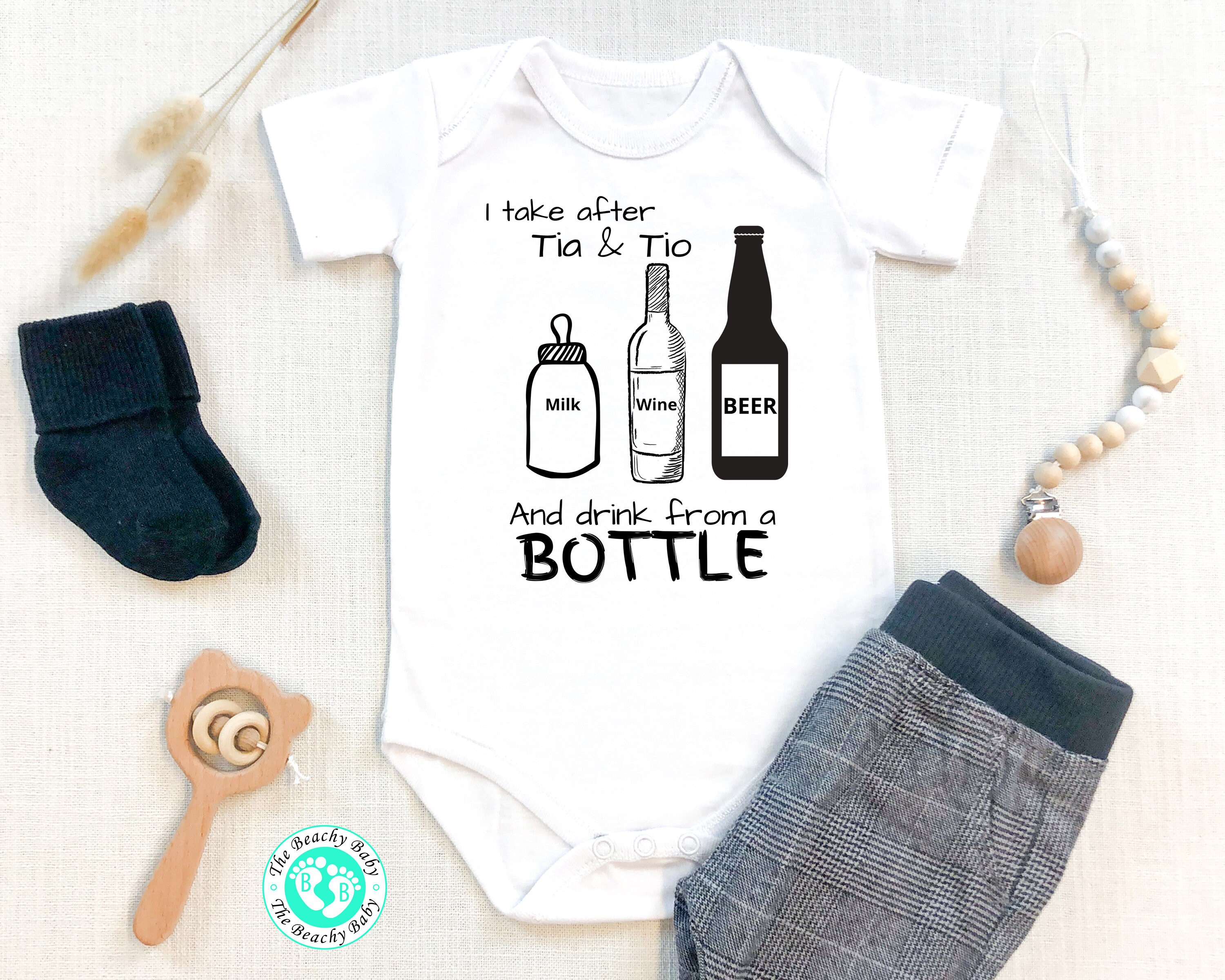 Funny Baby Onesie® Drink from a Bottle Romper Cute I Take Etsy