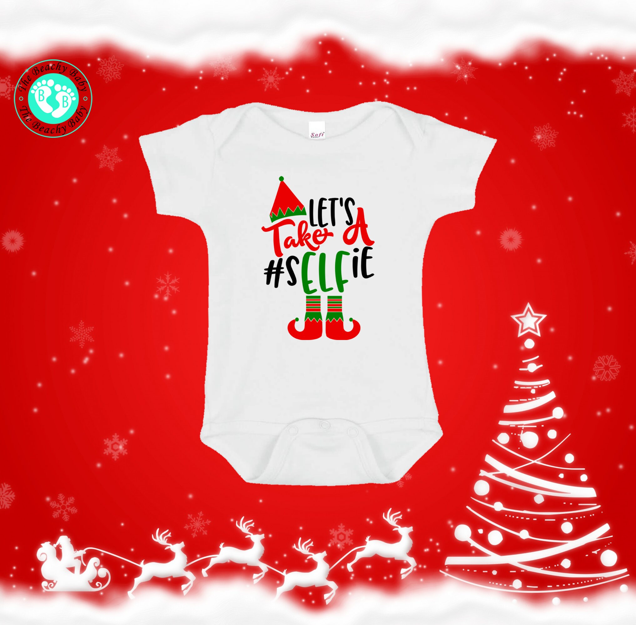baby's first christmas onesie