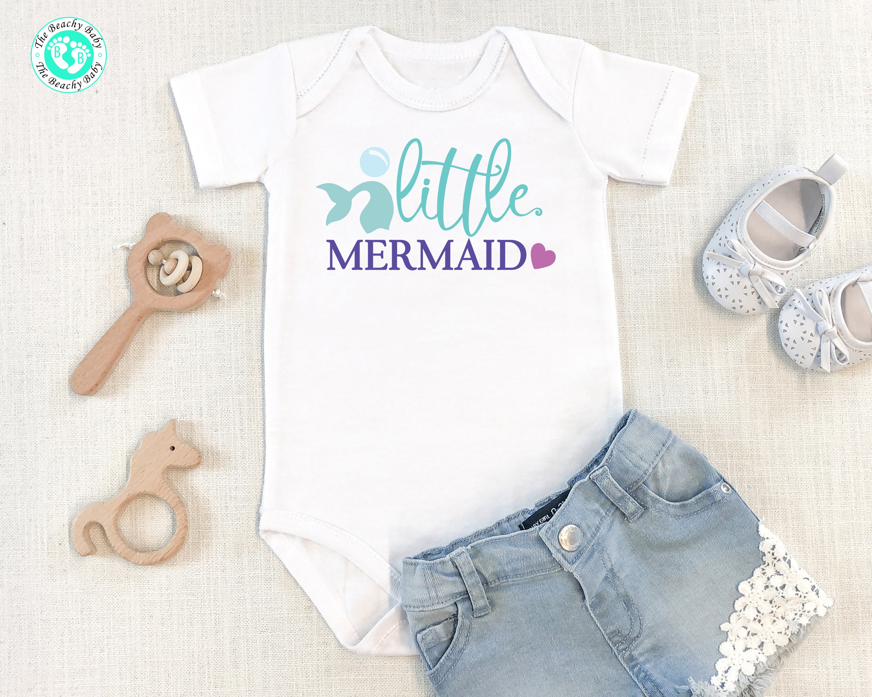 Mermaid Onesie® Little Mermaid Romper Mermaid Baby Onesie® Etsy