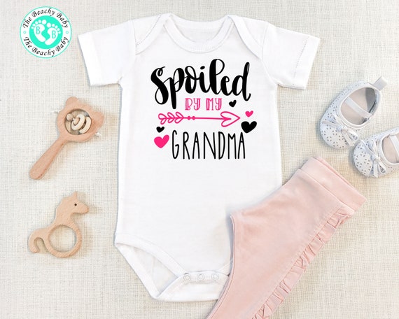 Spoiled by Grandma Baby Romper Grandma Onesie® Cute Infant | Etsy