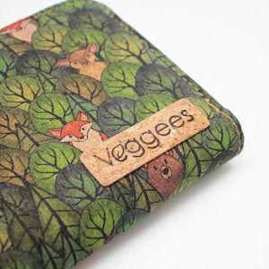 Veggees ® Wildlife Veganes Kork Portemonnaie aus Kork, Groß, Tierschutz Umweltschutz, Zero Waste, RFID-Schutz Geldbörse für Damen, Portmonee Bild 5