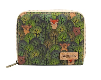 Veggees® Mini Wildlife / Portaoggetti in cuoio / Borsa vegana per donne con protezione RFID