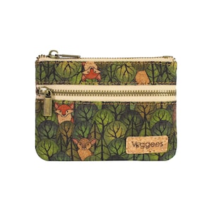 Veggees® Wildlife XS kleines Kork Portemonnaie / Geldbörse vegan für Damen Bild 1