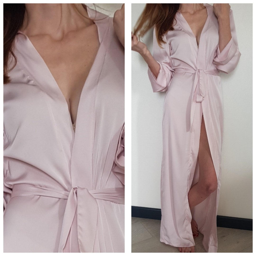 Silk Long Robe Silk Robe Dressing Gown for Women Etsy