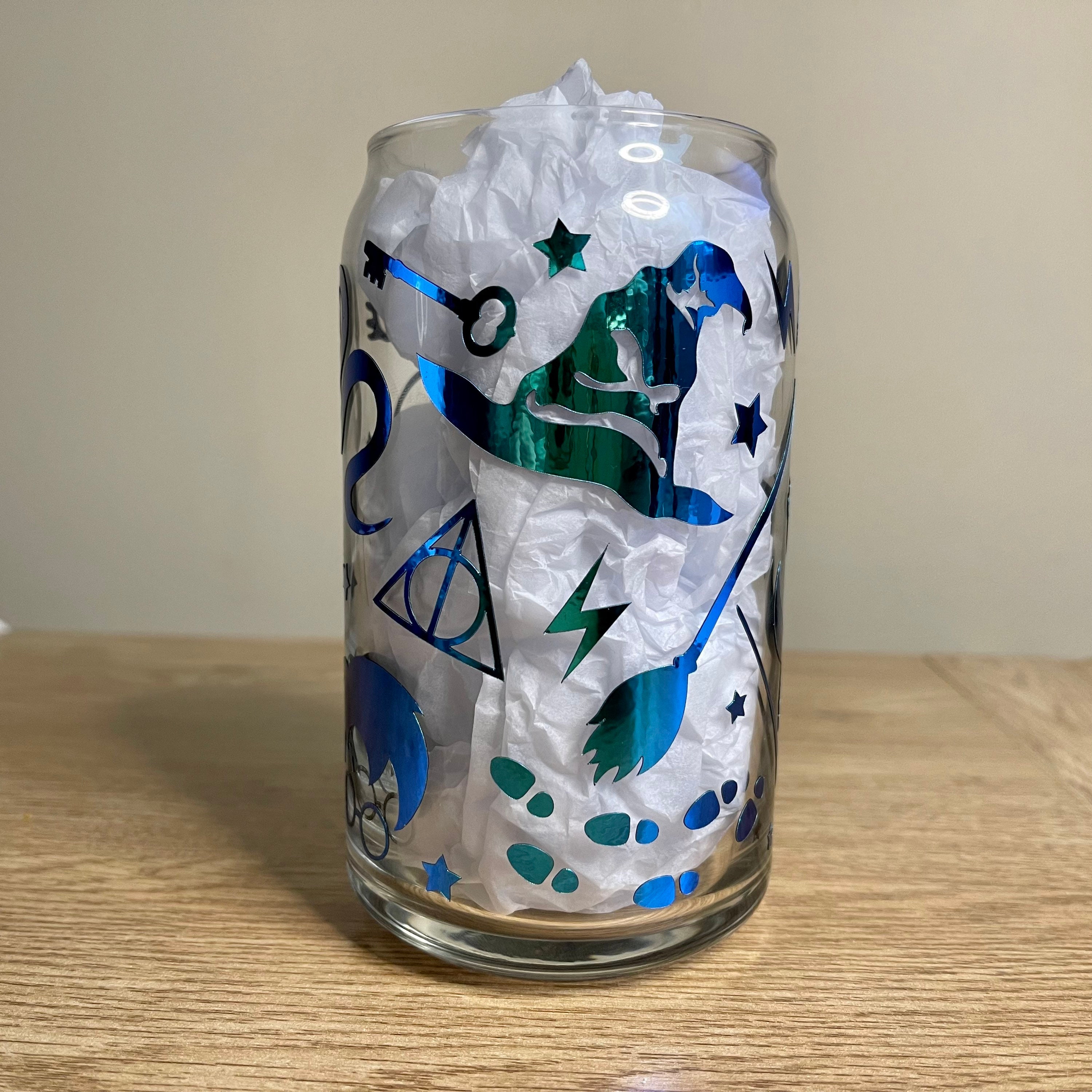 Harry Potter theme glass Libbey beer glass soda can glass Etsy