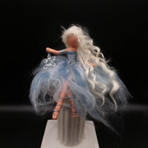 Ice fairy ice elf winter fairy winter ice crystal felt fairy