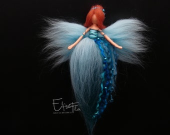 Fairy Turquoise Mermaid Felt Fairy Mermaid Delicate Felt Fairytale Wool Mother's Day