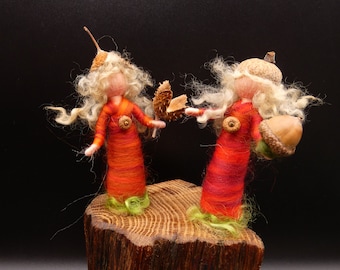 Buchecker Acorn Autumn Children Season Figure Fairytale Wool