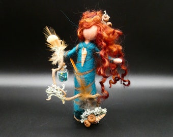 Shaman Druid Felt Elf Mother's Day Fairytale Wool Nature Elf Incense Spiritual