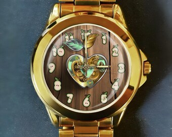Steampunk Watch, Mechanical apple Watch Face, Gear Watches, Unique Wristwatch, Gift for Teacher