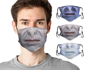 Dark Wizard Half Mask - Evil Serpent Sorcerer - Halloween Cosplay Disguise - for adults and kids