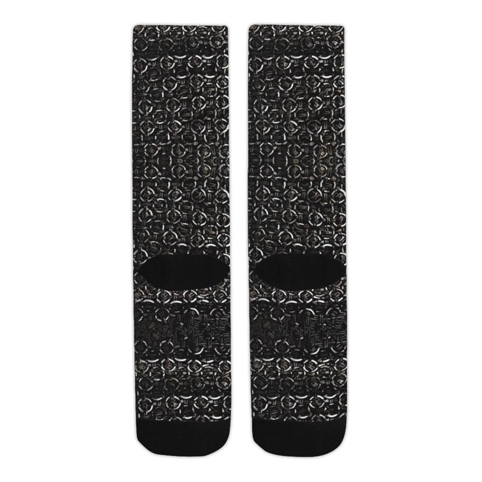 Viking Chainmail Socks Foot Armor Printed Crew Socks for Men | Etsy