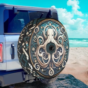 Octopus Spare Tire Cover: Waterproof SUV, Truck, RV Wheel Cover