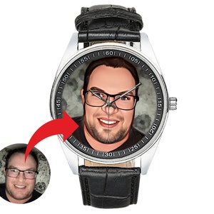 Orologio da uomo, orologio con foto, quadrante personalizzato, quadrante personalizzato, orologio artistico personalizzato, cassa in acciaio inossidabile, gioielli da uomo, regali personalizzati