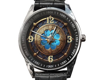 Montres homme uniques, roue de bateau, montre unique, roue de bateau pirate, montre poisson océan, montre en cuir, cadeau pour papa, montre pour mari