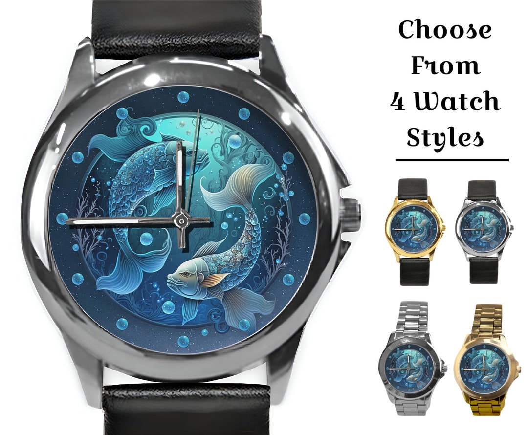 Zodiac Watch, Pisces Birthday Gift, Zodiac Sign Watch, Zodiac Bracelet