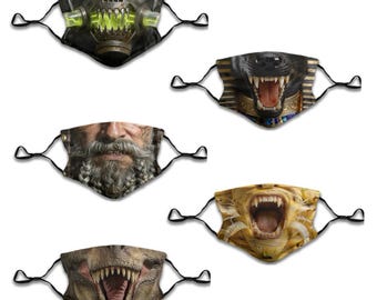 Halloween Face Mask - Half Face Mask - Costume Mask - Kids Spooky Costume Cover