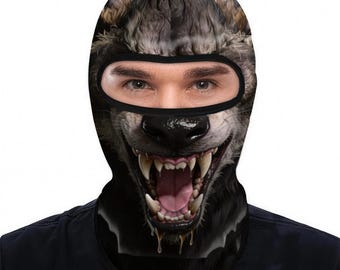 Scary Werewolf Balaclava Face Mask - Halloween Costume Head Face Mask