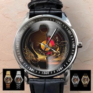 Vinyl Record Watch: Laser Cut Musician Design