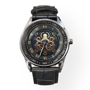 Octopus Watch: Personalized Stainless Steel & Leather Timepiece Silver  (Women’s)