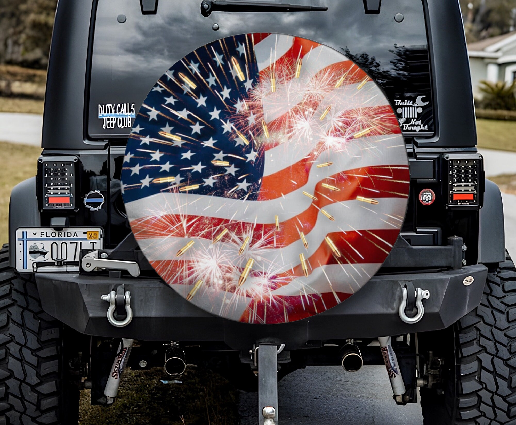 Jeep Tire Cover Flag Etsy