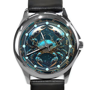 Cancer Zodiac Watch: Constellation Hour Marks, Astrology Gift