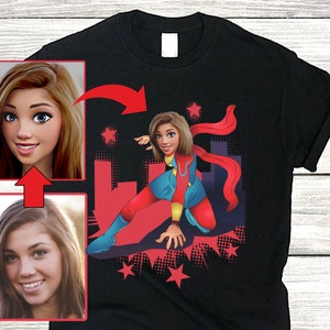Superhelden Shirt für Frauen, Personalisiertes Shirt, Shirt für Frauen, Comic-Shirt, Comic-Liebhaber-Geschenk, Grafik-T-Shirt, Herren verfügbar