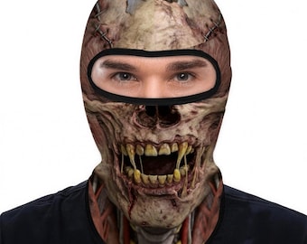 Scary Zombie Balaclava, Halloween Mask - Horror Monster Costume Hood