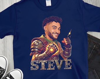 Personalized Steampunk Portrait T-Shirt: Custom Cartoon Graphic Tee, with your Name