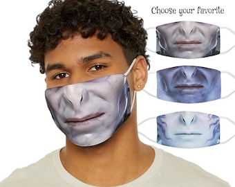 Dark Wizard Half Mask - Pale Serpent Villain - Halloween Costume Accessory