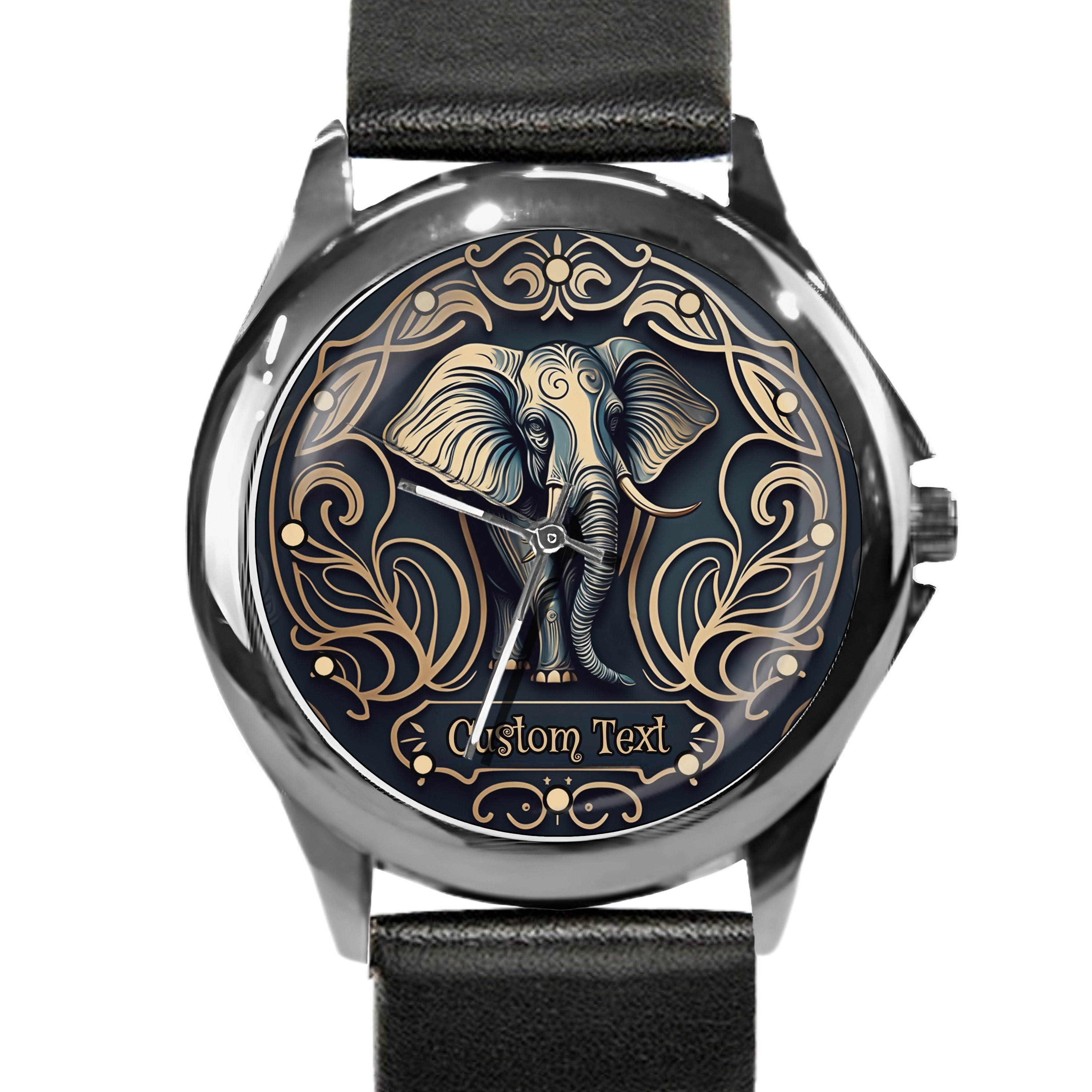 Cardini Vintage Bracelet Watch Gorgeous Inlay Elephant Enamel Watch and Band. Cardini Watch - Etsy main image 2