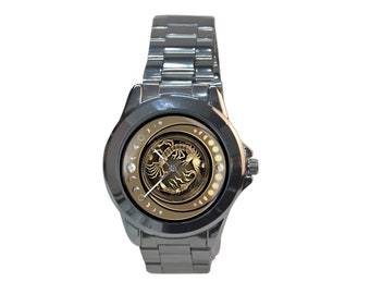 Scorpio Zodiac Watch: Custom Astrology Gift Handmade Stainless Steel  Leather Watches