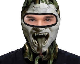 Medusa Head Mask, Face Mask Balaclava - Halloween Cosplay Mask, Mythical Creature Costume