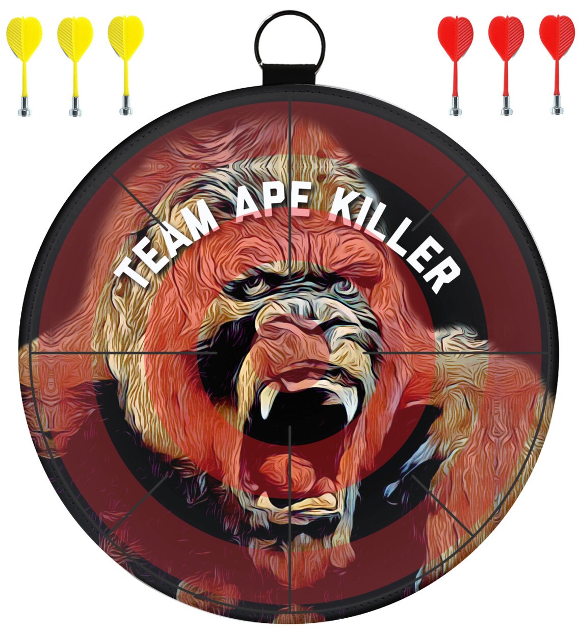 Team Ape Killer Dart Board Game Room Movie Room Etsy